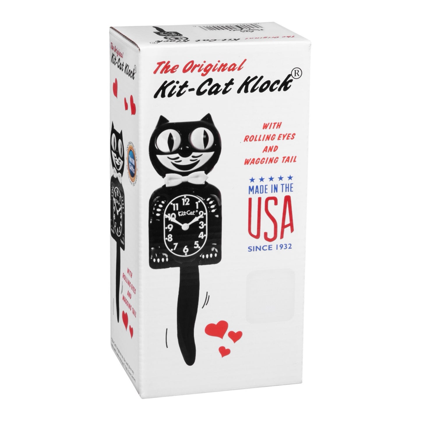 Original Kit-Cat Klock “Classic Black” Novelty Moving Pendulum Wall Clock by California Clock Company - BC-1