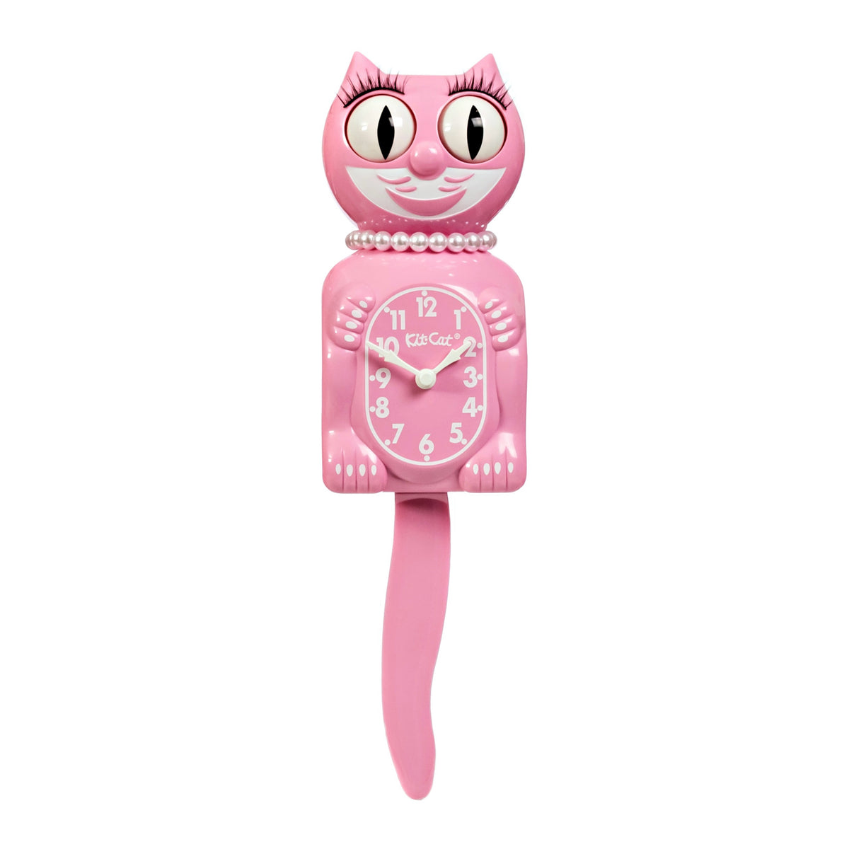 Lady Kit-Cat Klock “Pink Satin” Limited Edition Novelty Moving Pendulum Wall Clock by California Clock Company - LBC-53