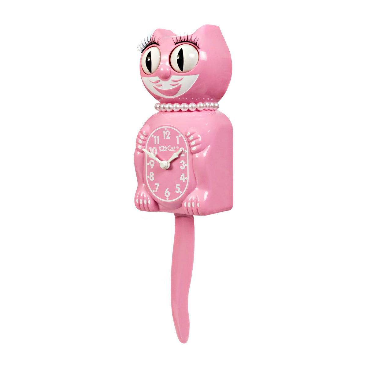 Lady Kit-Cat Klock “Pink Satin” Limited Edition Novelty Moving Pendulum Wall Clock by California Clock Company - LBC-53