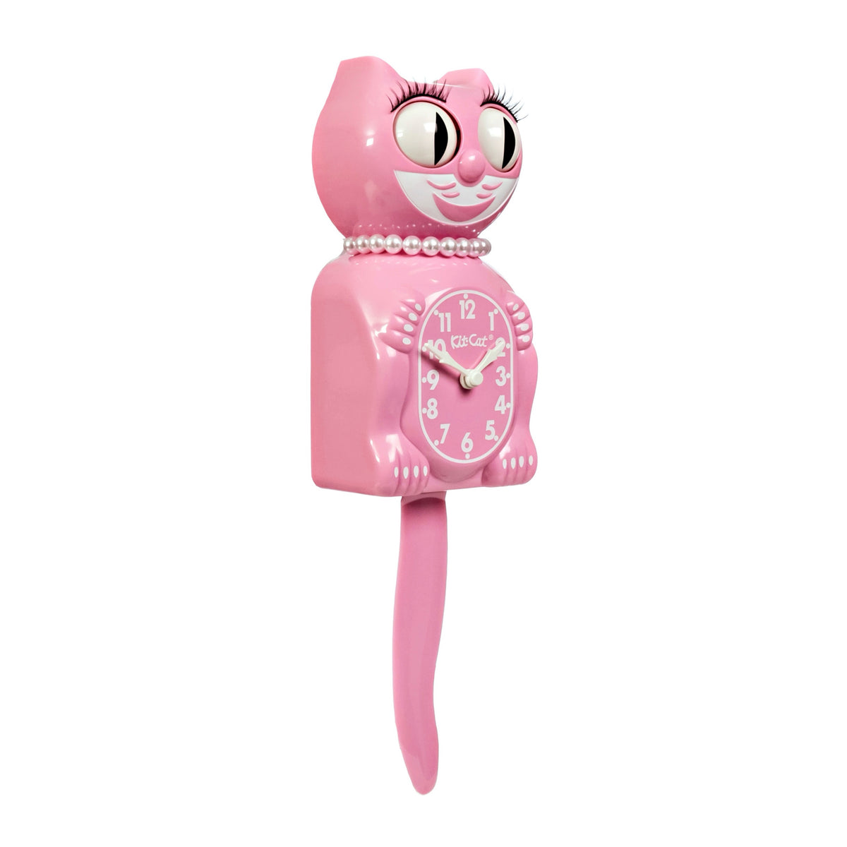 Lady Kit-Cat Klock “Pink Satin” Limited Edition Novelty Moving Pendulum Wall Clock by California Clock Company - LBC-53