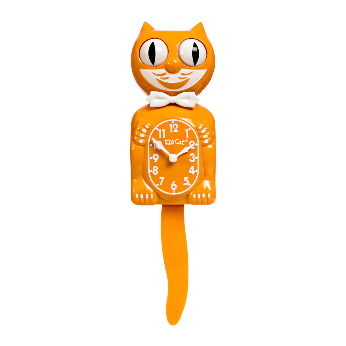 Original Kit-Cat Klock “Festival Orange” Limited Edition Novelty Moving Pendulum Wall Clock by California Clock Company - BC-55