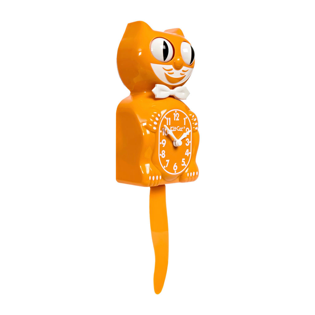 Original Kit-Cat Klock “Festival Orange” Limited Edition Novelty Moving Pendulum Wall Clock by California Clock Company - BC-55