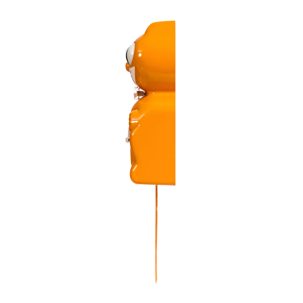 Original Kit-Cat Klock “Festival Orange” Limited Edition Novelty Moving Pendulum Wall Clock by California Clock Company - BC-55