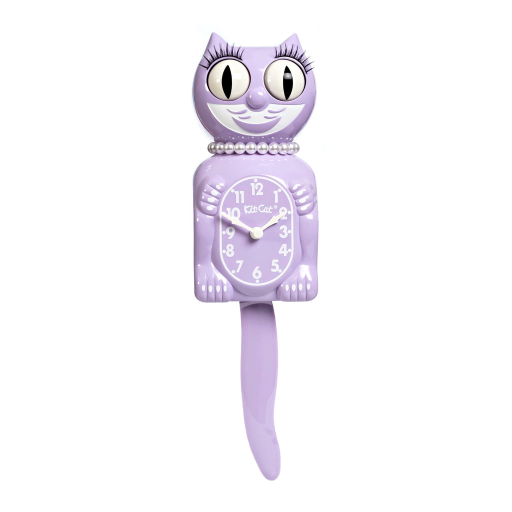 Lady Kit-Cat Klock “Pastel Lilac” Limited Edition Novelty Moving Pendulum Wall Clock by California Clock Company - LBC-56