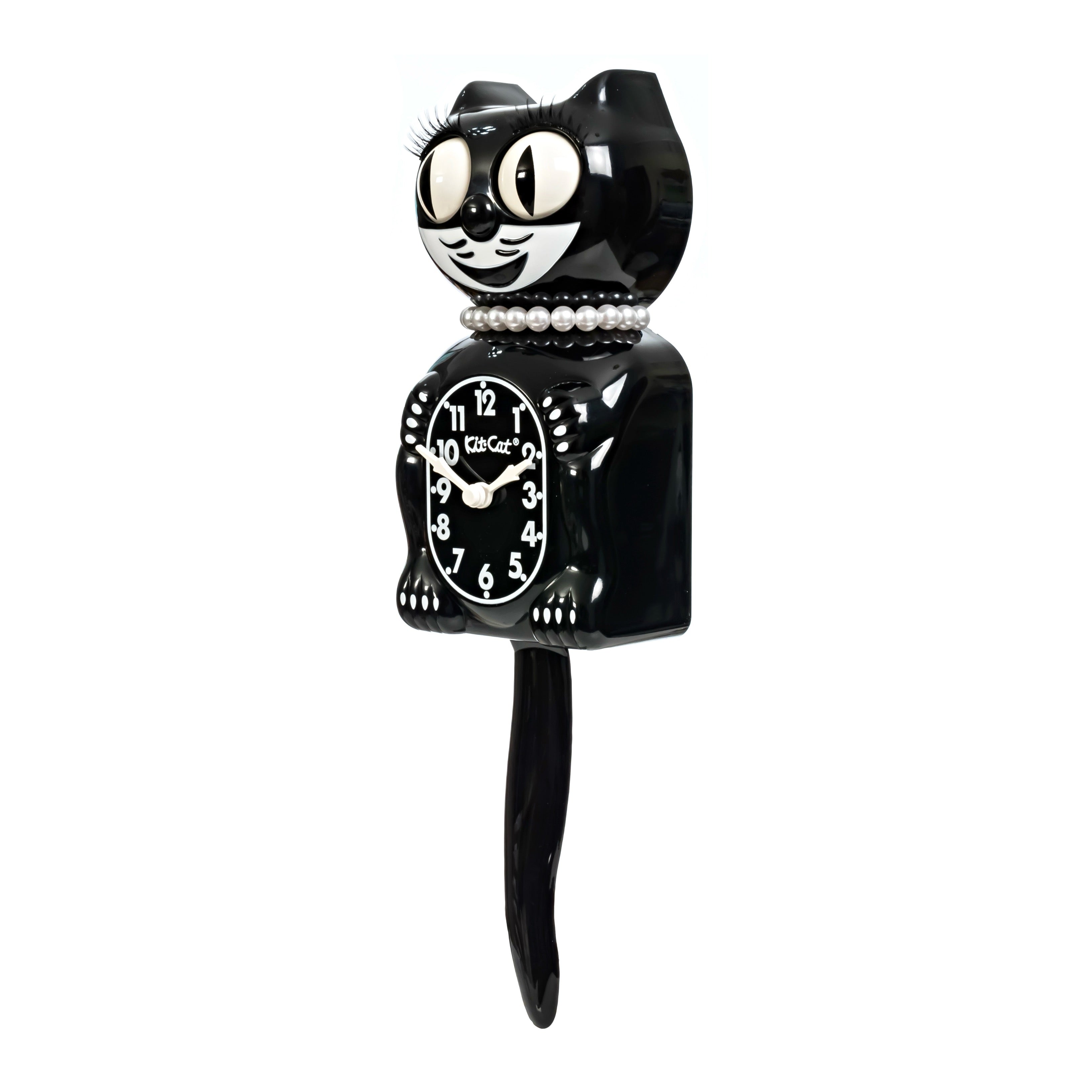 Lady Kit-Cat Klock “Classic Black” Limited Edition Novelty Moving Pendulum Wall Clock by California Clock Company - LBC-1