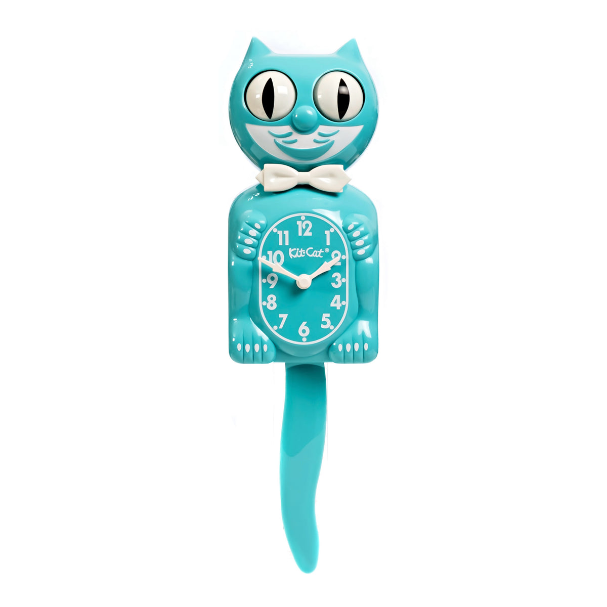 Original Kit-Cat Klock “Vibrant Blue Turquoise” Limited Edition Novelty Moving Pendulum Wall Clock by California Clock Company - BC-57