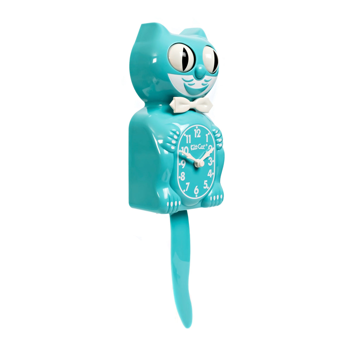 Original Kit-Cat Klock “Vibrant Blue Turquoise” Limited Edition Novelty Moving Pendulum Wall Clock by California Clock Company - BC-57