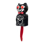 Original Kit-Cat Klock “Crimson Royale - Heart Eyes” Limited Edition Novelty Moving Pendulum Wall Clock by California Clock Company - BCR-1-Heart