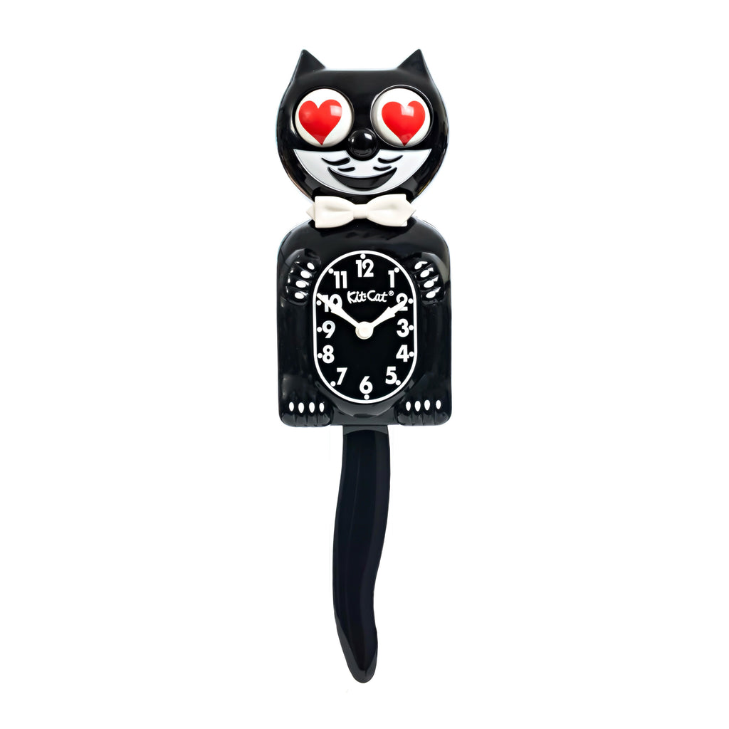 Original Kit-Cat Klock “Heart Eyes” Limited Edition Novelty Moving Pendulum Wall Clock by California Clock Company - BC-1-Heart