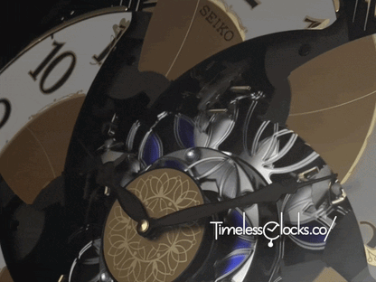 Seiko QXM297BRH "Ballerina" Melodies in Motion Musical Wall Clock with Animated Moving Dial & 12 Songs