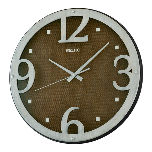 Seiko QXA841BLH "Palm Desert" Wall Clock with Wooden Dial