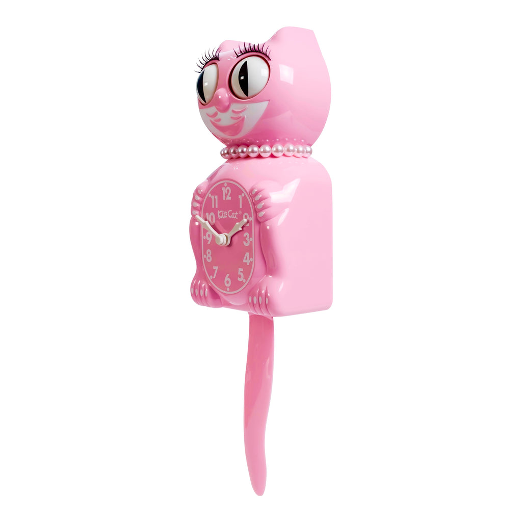 Lady Kit-Cat Klock “Bubblegum Pink” Limited Edition Novelty Moving Pendulum Wall Clock by California Clock Company - LBC-59