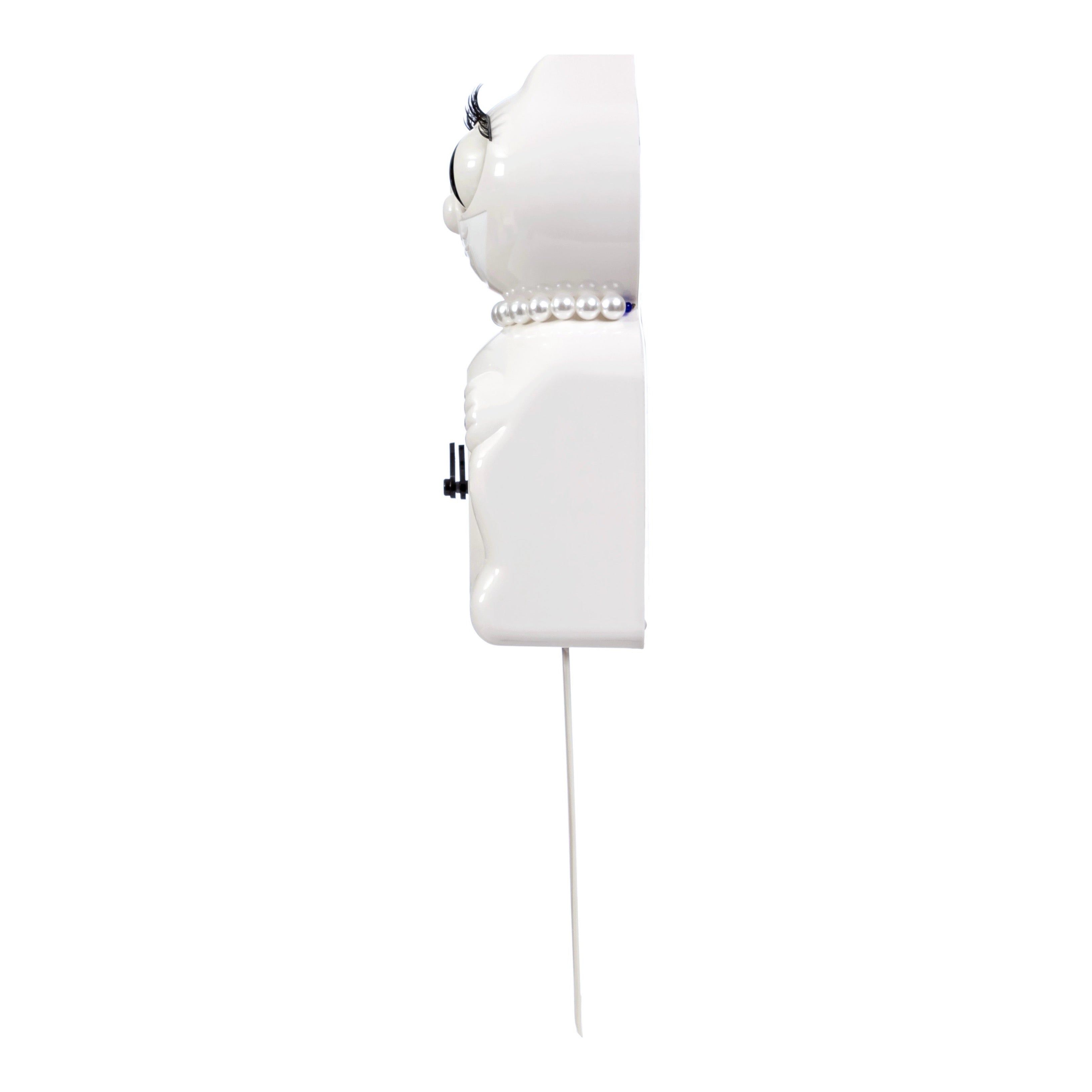 Lady Kit-Cat Klock “White” Limited Edition Novelty Moving Pendulum Wall Clock by California Clock Company - LBC-12