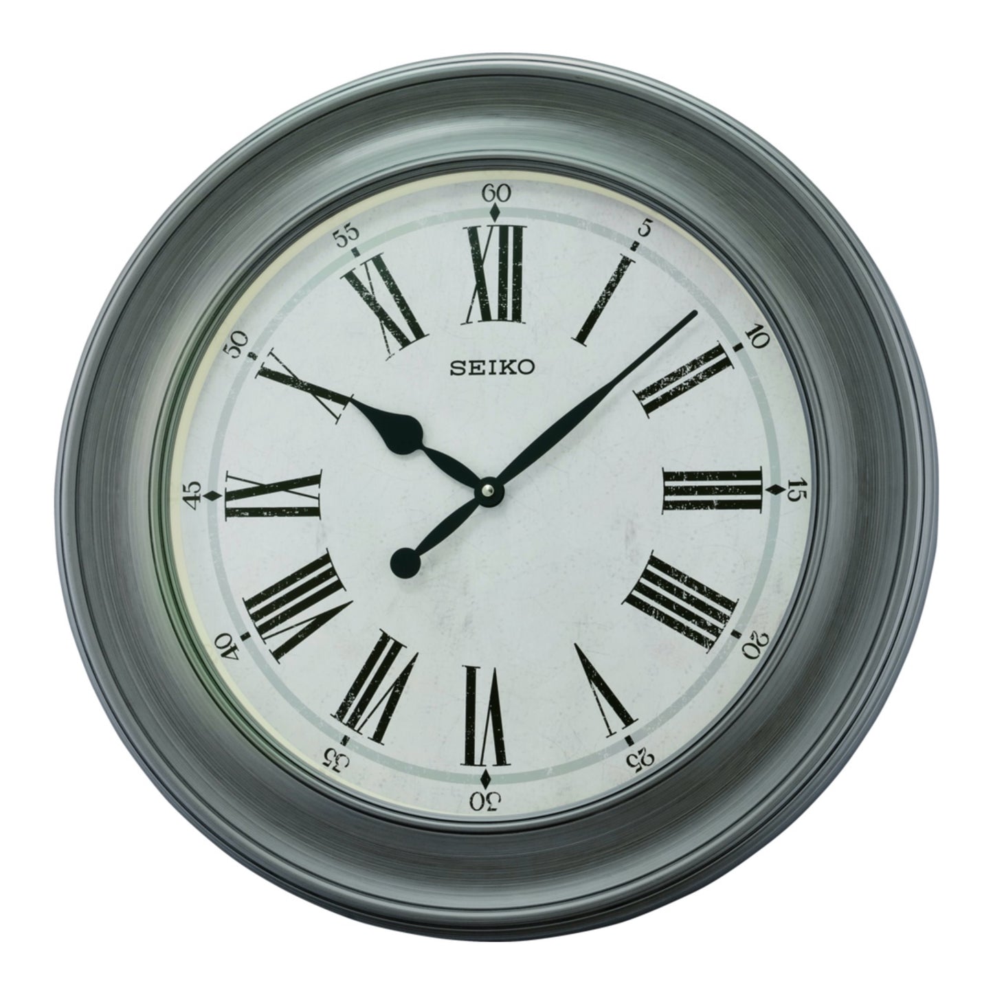 Seiko QXA773NLH "Gray Noa" Large Gallery Wall Clock