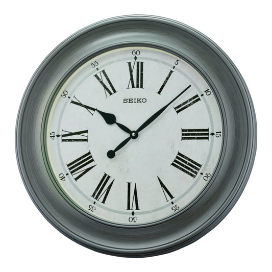 Seiko QXA773NLH "Gray Noa" Large Gallery Wall Clock