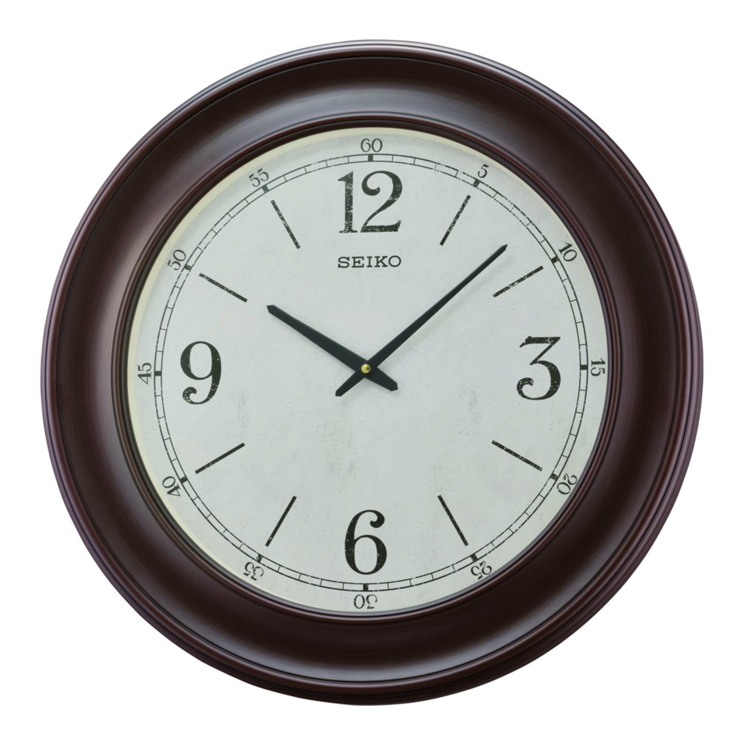 Seiko QXA773BLH "Brown Noa" Large Gallery Wall Clock