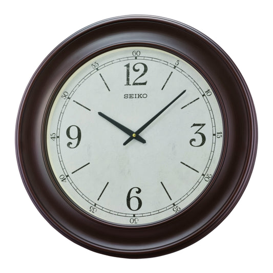 Seiko QXA773BLH "Brown Noa" Large Gallery Wall Clock