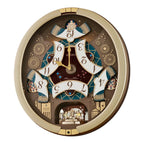 Seiko QXM620GRH "Golden Festival" Melodies in Motion Dancing Dial Musical Wall Clock with 30 Songs
