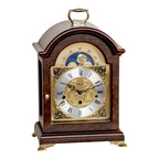 Hermle "Aimee" 8-Day Keywound Traditional Bracket-Style Wooden Mantel Clock with Moon Phase Dial - 23054-030340