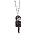 Kit-Cat Klock Silver 2" Charm Necklace by California Clock Company