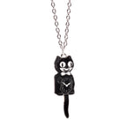 Kit-Cat Klock Silver 2" Charm Necklace by California Clock Company