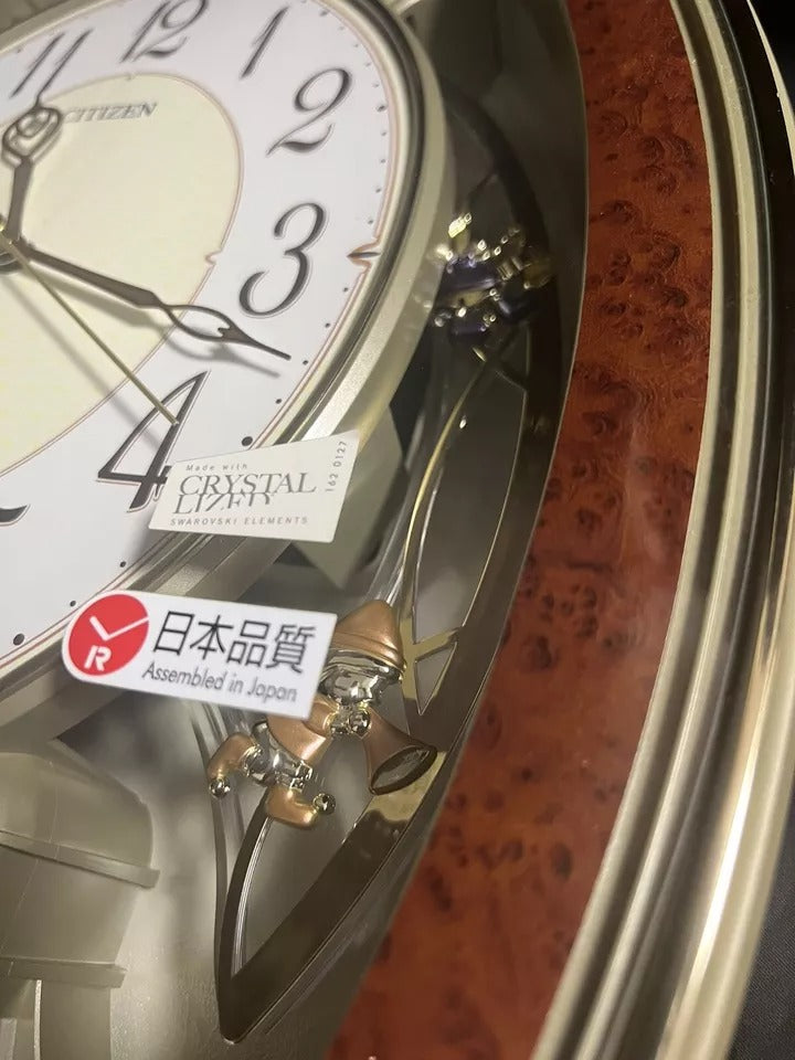 Citizen (Rhythm) "Pal Muse Queendom DX" Musical Motion Wall Clock from Japan with Songs from Studio Ghibli Movies - 4MN484-023