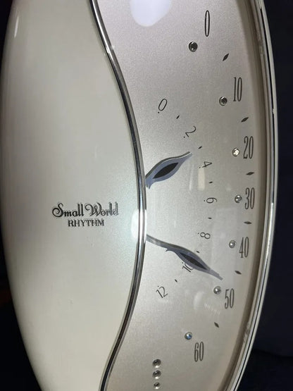 Rhythm "Small World Charming Duo" Magic Motion Musical Wall Clock from Japan with Dancing Hands - 4MN444RH03