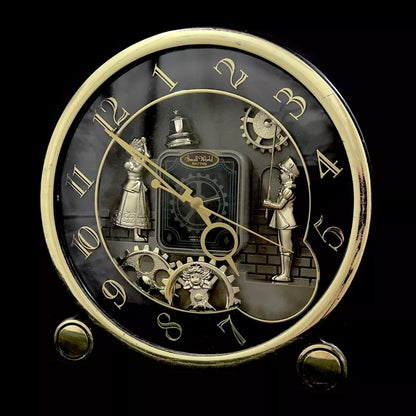 Rhythm "Small World Workings" Magic Motion Musical Mantel & Alarm Clock from Japan with Animated Dial - 4RE541RH02