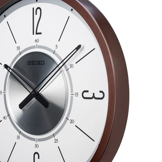 Seiko QXA759BLH "Abbott" Large Gallery Wall Clock with Raised Bezel