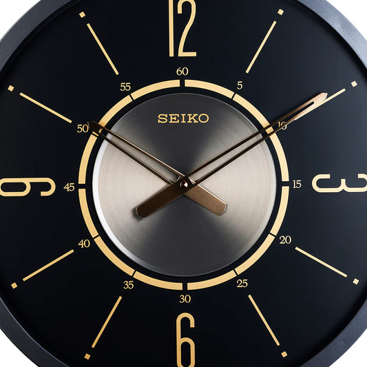 Seiko QXA759KLH "Davis" Large Gallery Wall Clock with Raised Bezel