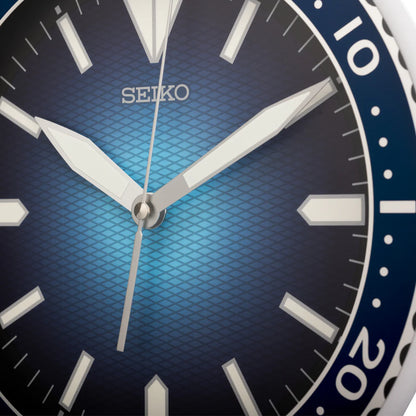 Seiko QXA791ALH "Blue Heritage Watch Dial" Luminous Wall Clock with Silent Sweep Second Hand