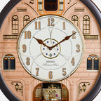 Seiko QXM601BRH “Brooklyn” Melodies in Motion Dancing Dial Musical Wall Clock with 19 Songs