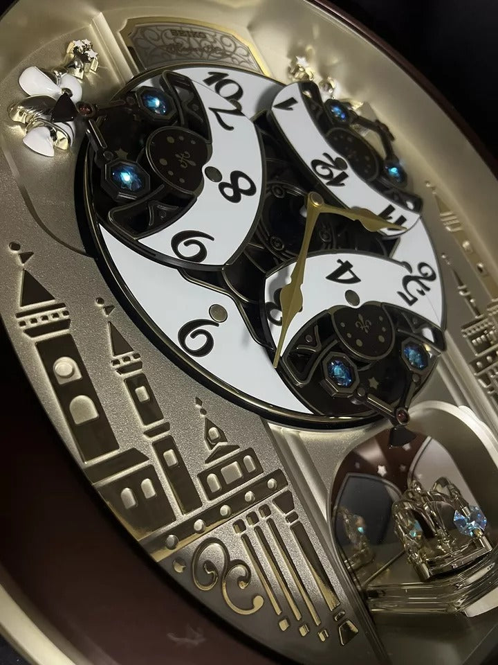 Seiko QXM491BRH "2013 Special Collector's Edition" Melodies in Motion Dancing Dial Musical Wall Clock with '70s Pop Music