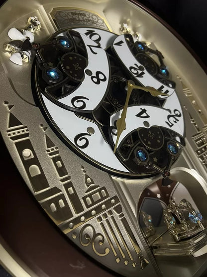 Seiko QXM491BRH "2013 Special Collector's Edition" Melodies in Motion Dancing Dial Musical Wall Clock with '70s Pop Music