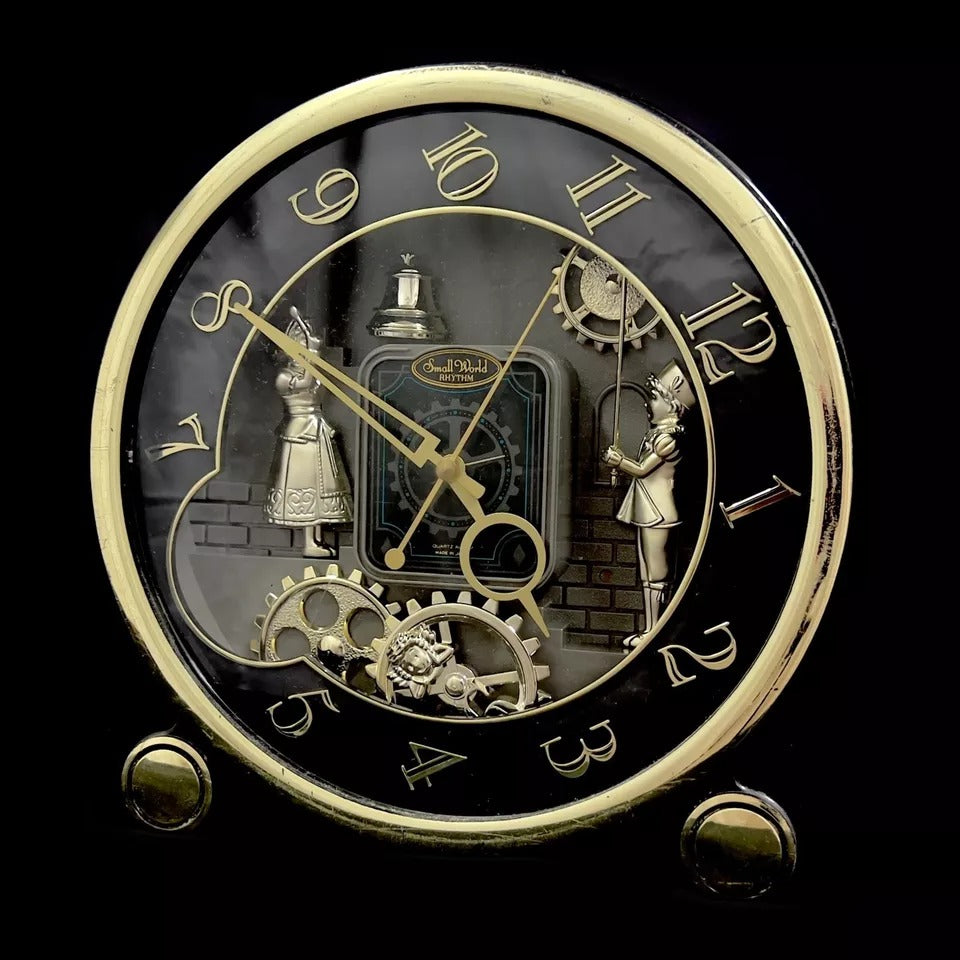 Rhythm "Small World Workings" Magic Motion Musical Mantel & Alarm Clock from Japan with Animated Dial - 4RE541RH02