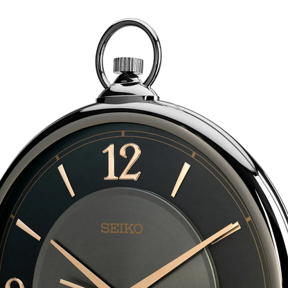 Seiko QXA843KLH "Butler" Large Pocket Watch-Inspired Wall Clock with Raised Numerals