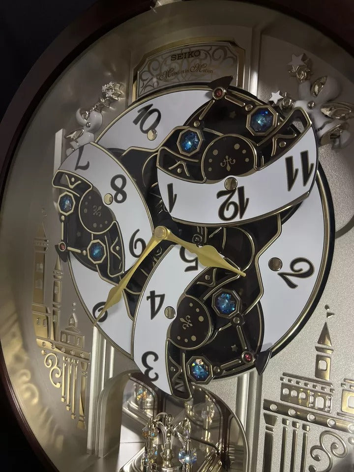 Seiko QXM491BRH "2013 Special Collector's Edition" Melodies in Motion Dancing Dial Musical Wall Clock with '70s Pop Music