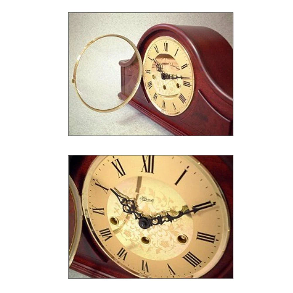 Hermle "Acton" 8-Day Keywound Traditional Tambour-Style Wooden Chiming Mantel Clock - 21142-070340