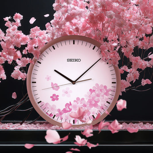 Seiko PIA020PRH "Tokyo Cherry Blossom" Rose Gold Decorative Wall Clock