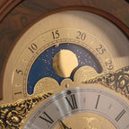 Hermle "Aimee" 8-Day Keywound Traditional Bracket-Style Wooden Mantel Clock with Moon Phase Dial - 23054-030340