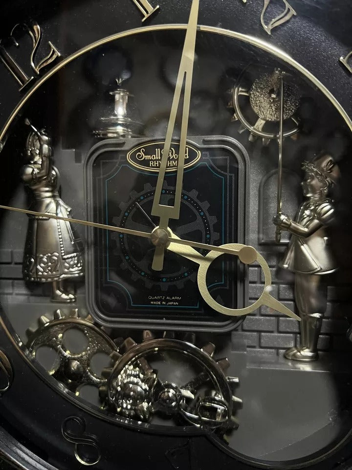 Rhythm "Small World Workings" Magic Motion Musical Mantel & Alarm Clock from Japan with Animated Dial - 4RE541RH02