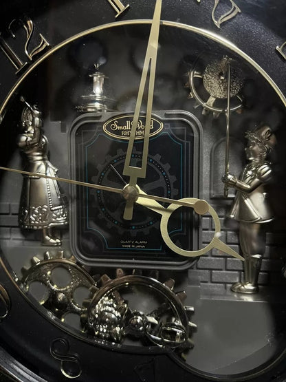 Rhythm "Small World Workings" Magic Motion Musical Mantel & Alarm Clock from Japan with Animated Dial - 4RE541RH02