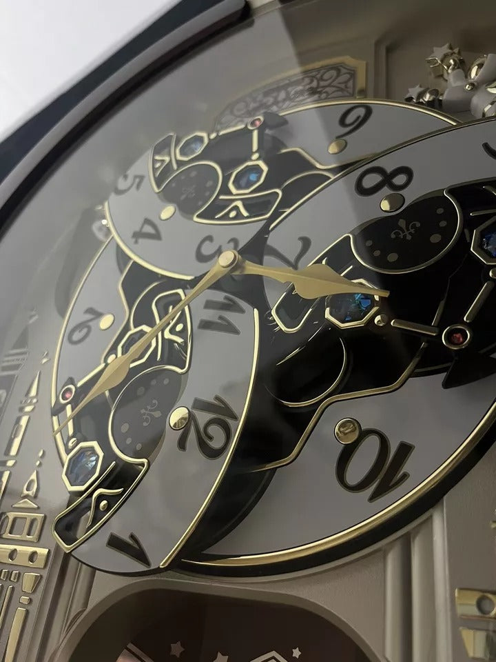 Seiko QXM491BRH "2013 Special Collector's Edition" Melodies in Motion Dancing Dial Musical Wall Clock with '70s Pop Music
