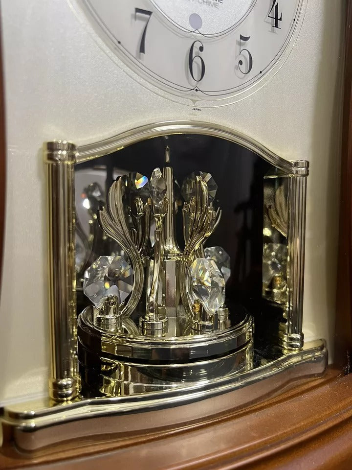 Citizen (Rhythm) "Kingdom HS" Wooden Chiming & Musical Decorative Pendulum Mantel Clock from Japan - 4RH743-006