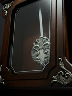 Rhythm “WSM Lauren” Antique-Style Wooden Musical & Chiming Pendulum Wall Clock with Intricate Carved Frame - CMJ380CR06