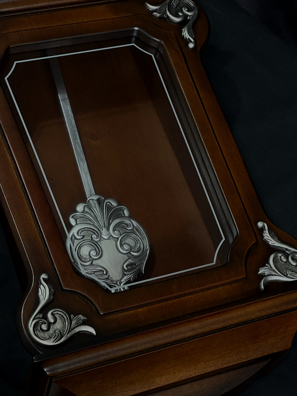 Rhythm “WSM Lauren” Antique-Style Wooden Musical & Chiming Pendulum Wall Clock with Intricate Carved Frame - CMJ380CR06