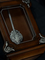 Rhythm “WSM Lauren” Antique-Style Wooden Musical & Chiming Pendulum Wall Clock with Intricate Carved Frame - CMJ380CR06