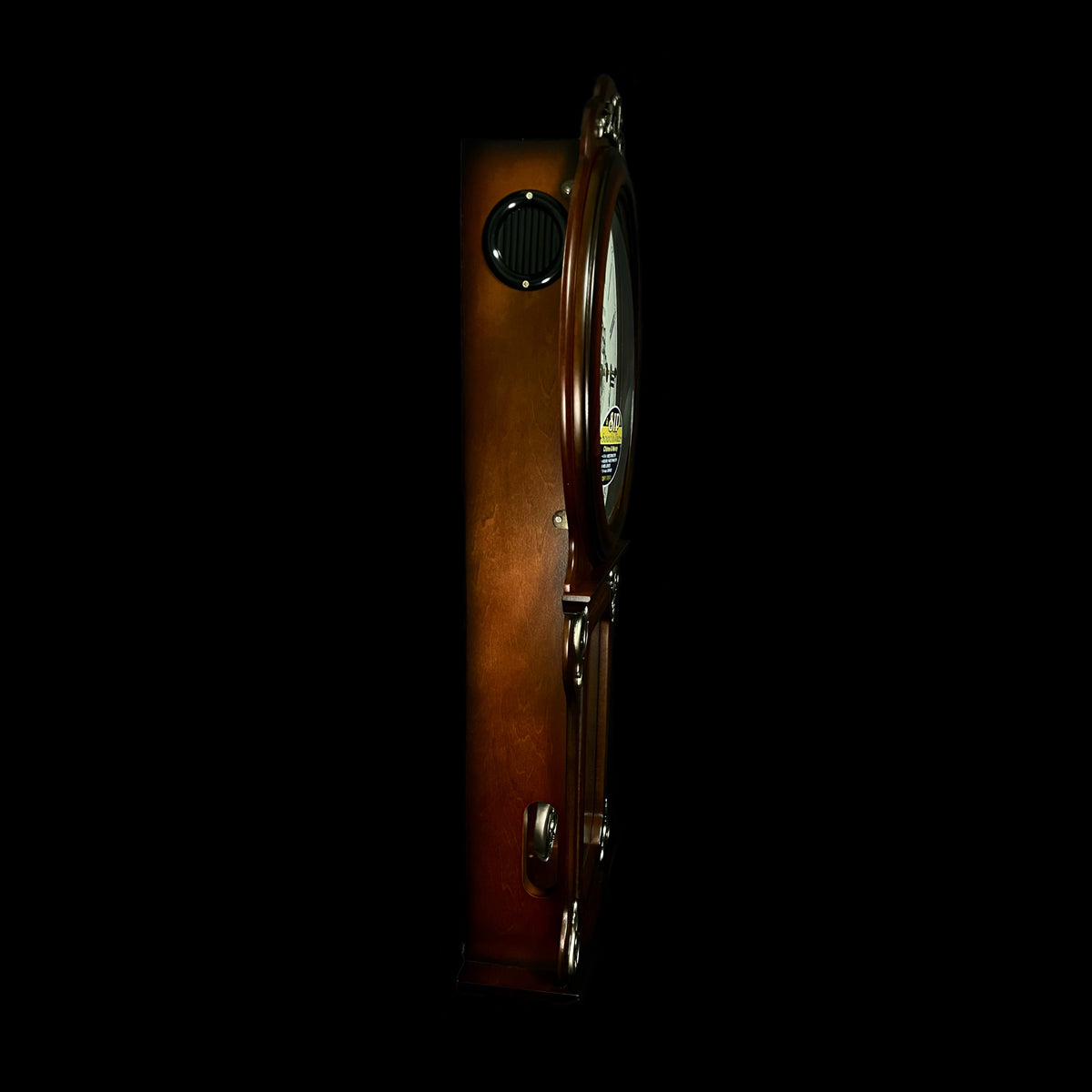 Rhythm “WSM Lauren” Antique-Style Wooden Musical & Chiming Pendulum Wall Clock with Intricate Carved Frame - CMJ380CR06