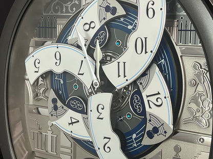 Seiko QXM366SRH “Musical Motifs” Melodies in Motion Dancing Dial Musical Wall Clock