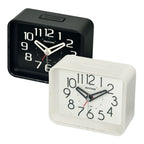 Rhythm “Okiro (White)” Retro Desk Alarm Clock with Quiet Sweep Second Hand - CRE891WR03
